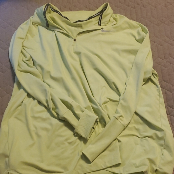 Nike Lime Green Quarter-Zip Pullover - Picture 1 of 1